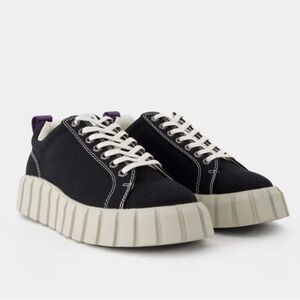 EYTYS Odessa Canvas Low cut Black Sneakers White Luge Soles sz 8.5